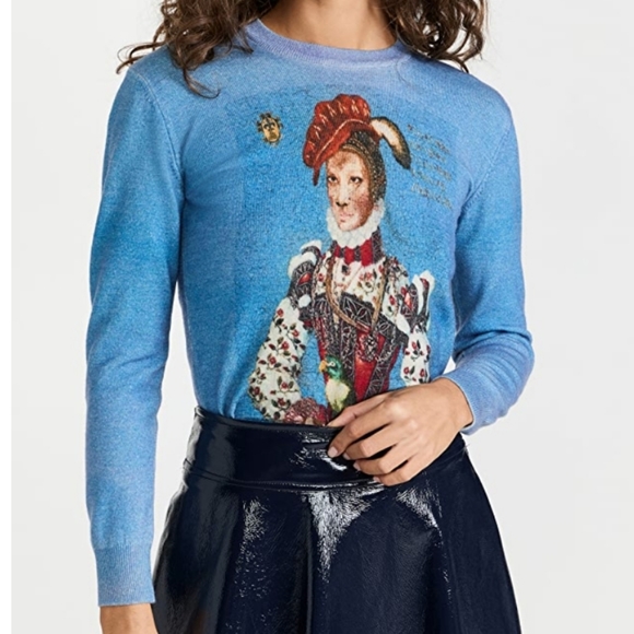STELLA JEAN Blue Avio Wool Sweater 40 S 